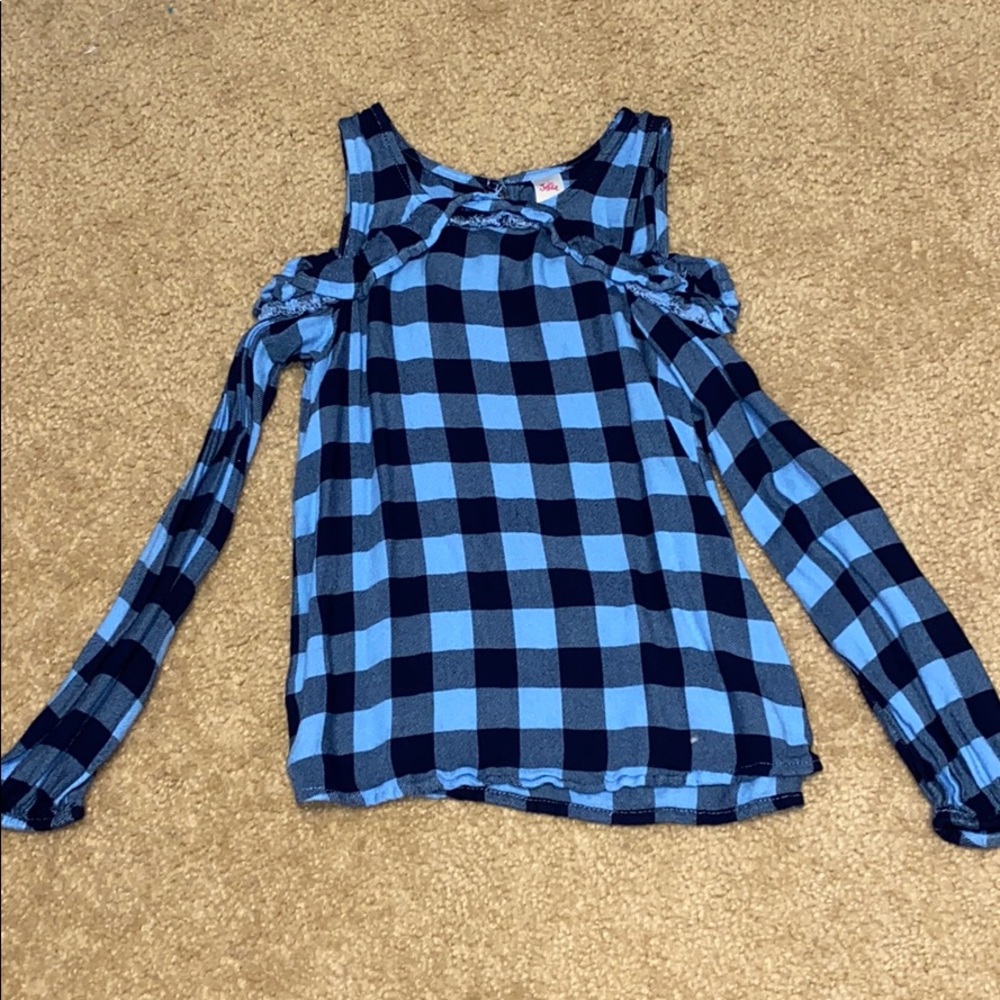 blue flannel shirt